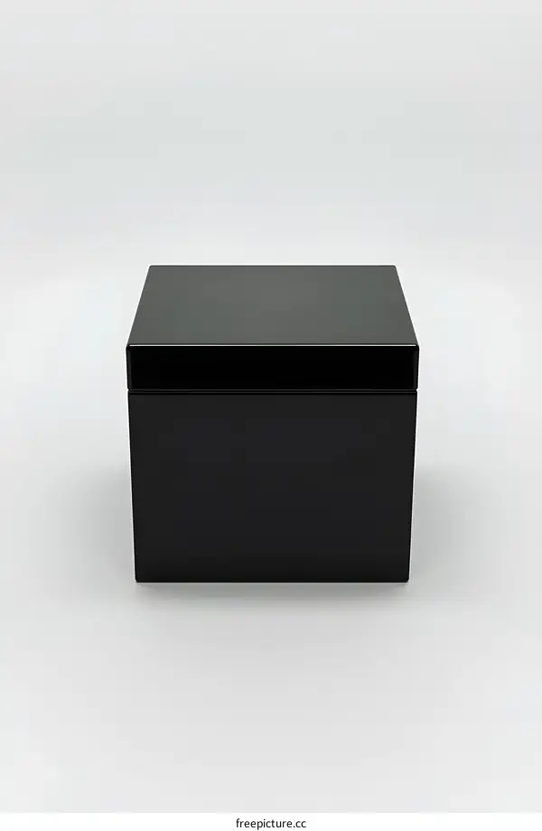 Black Square Box On White Background
