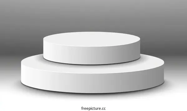 Two Tiered White Product Display