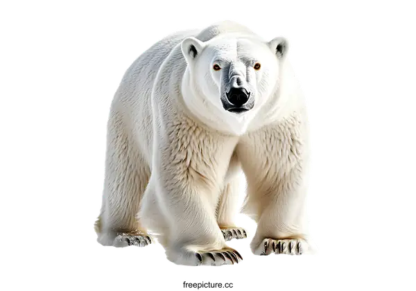 [Transparent Background PNG]Majestic Polar Bear in the Arctic