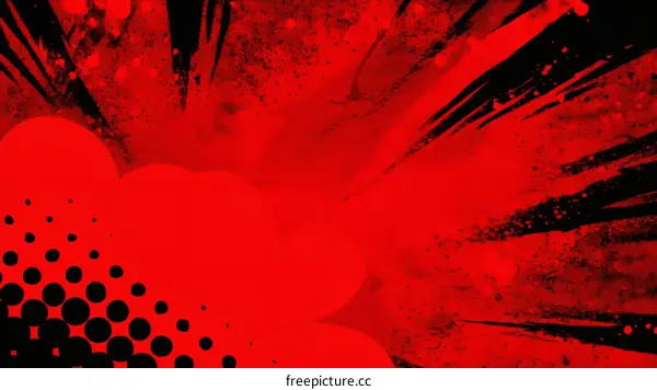 Abstract Red Background with Grunge Effect