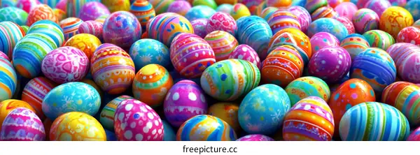 Colorful Easter Eggs Background Image