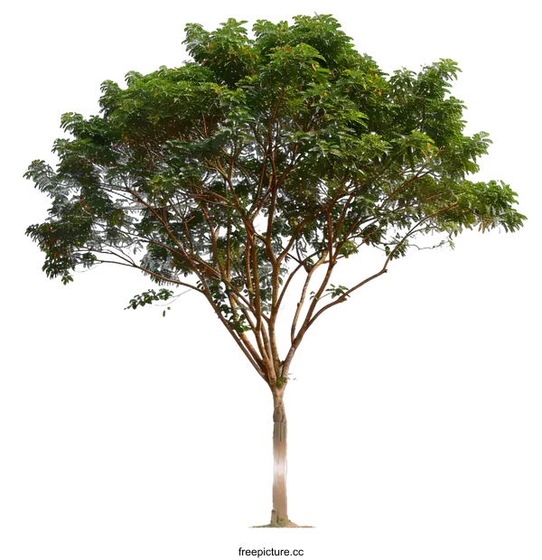 [Transparent Background PNG]Green Tree Isolated on White Background