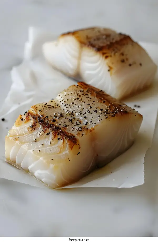 Grilled Cod on Parchment Paper