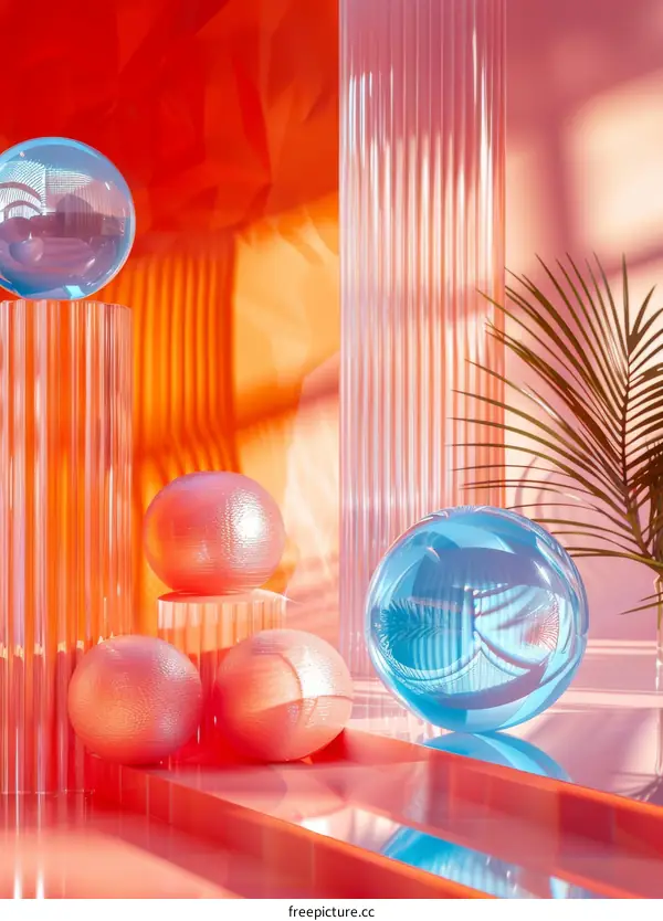 Abstract Interior Design with Geometric Shapes