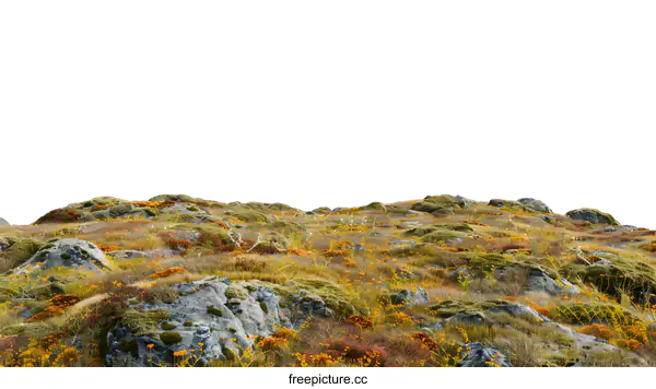 [Transparent Background PNG]Rocky Landscape with Autumn Colors