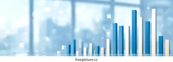 Business Growth Bar Chart Illustration