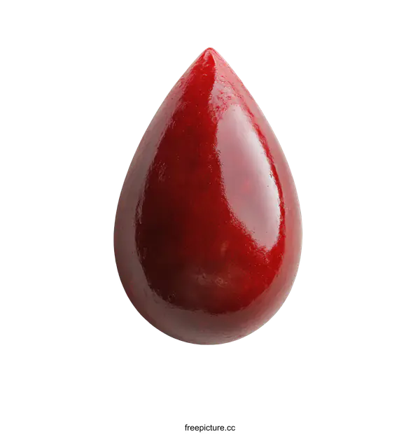 [Transparent Background PNG]Close-up view of a single red drop