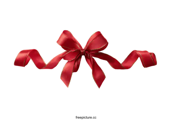 [Transparent Background PNG]Elegant Red Ribbon Bow Decoration