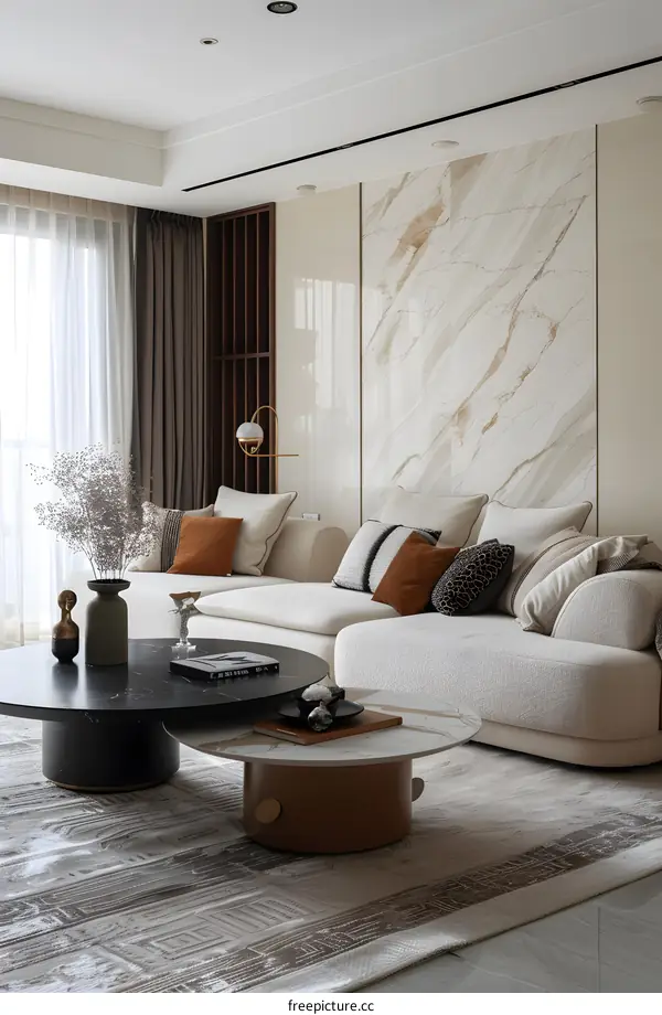 Modern minimalist style living room