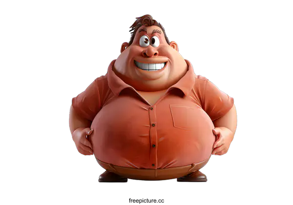 [Transparent Background PNG]Smiling 3D cartoon character