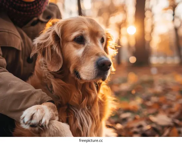 Golden Retriever in Autumn