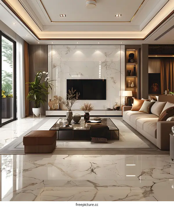 Modern minimalist living room