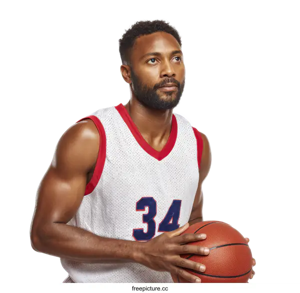 [Transparent Background PNG]Basketball Player Ready to Shoot