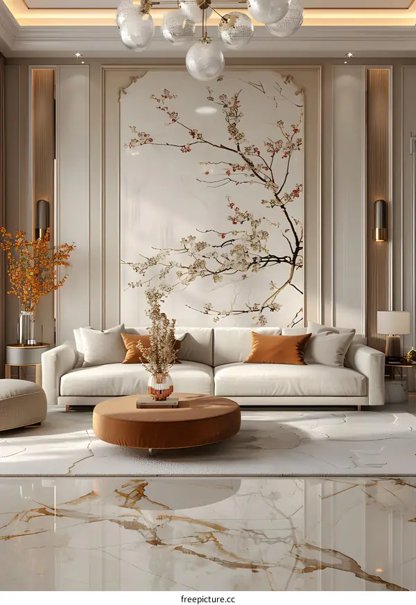 The exuding luxury of a modern living room