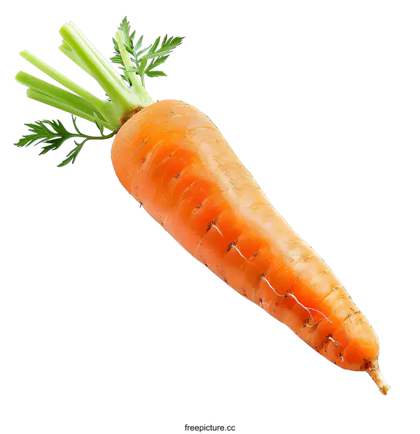 [Transparent Background PNG]Single Carrot on White Background