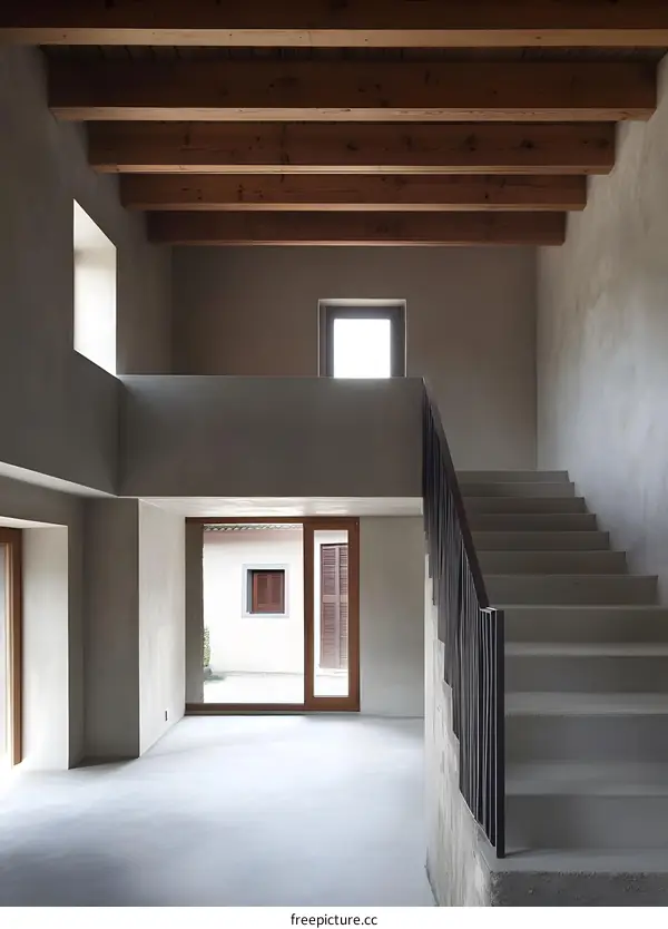 Modern Minimalist Interior Design With Stairs