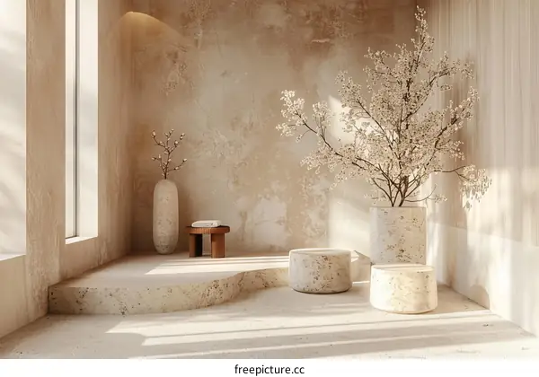 Beige Minimalist Interior Design Illustration