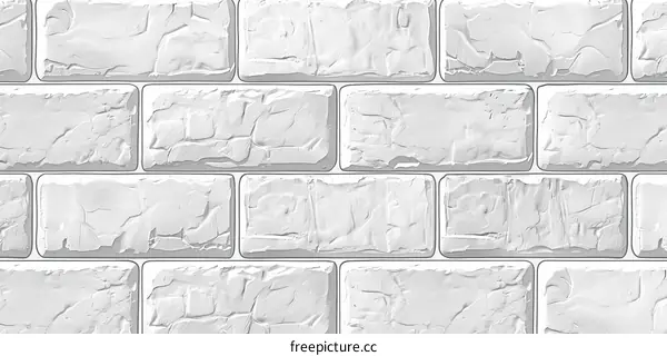 White Brick Wall Texture Seamless Pattern Background
