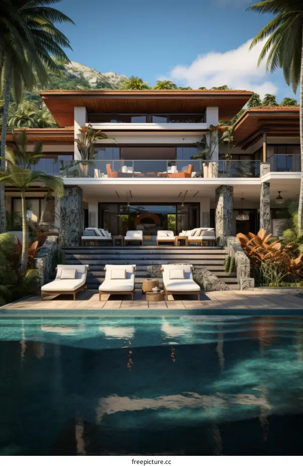 Stunning Modern Villa with Pool and Mountain Views