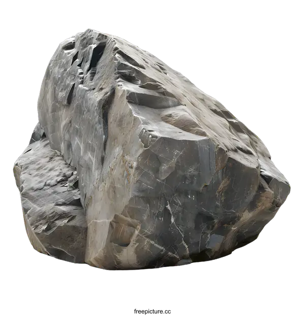 [Transparent Background PNG]Large Grey Rock Isolated On White Background