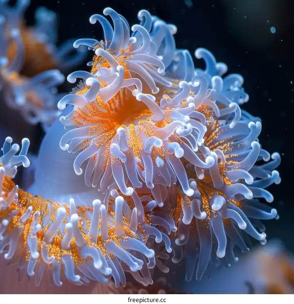 Underwater close up of a flower anemone