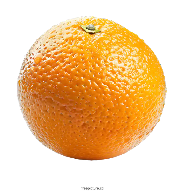 [Transparent Background PNG]Close-up photo of a fresh orange