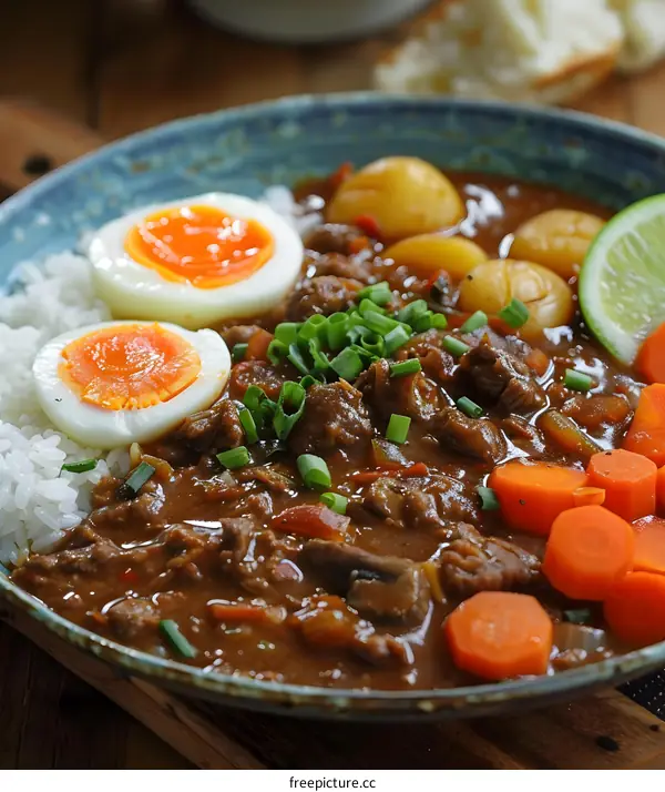 Japanese beef curry with rice