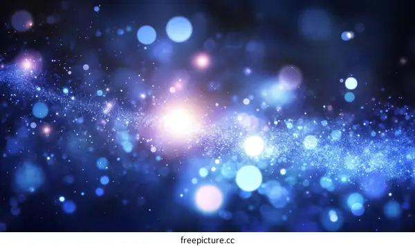 Abstract Blue Sparkling Background Design