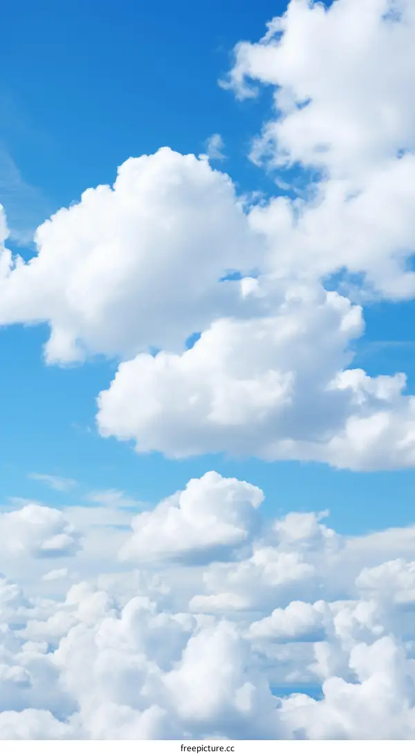 Blue Sky with White Clouds in Background