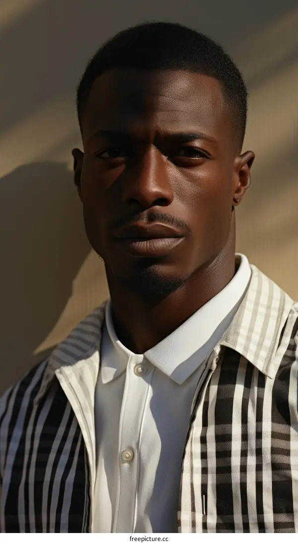 A portrait of a young African-American man