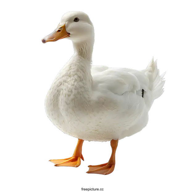 [Transparent Background PNG]White Duck on White Background