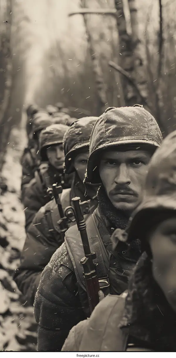 soviet soldiers in winter gear