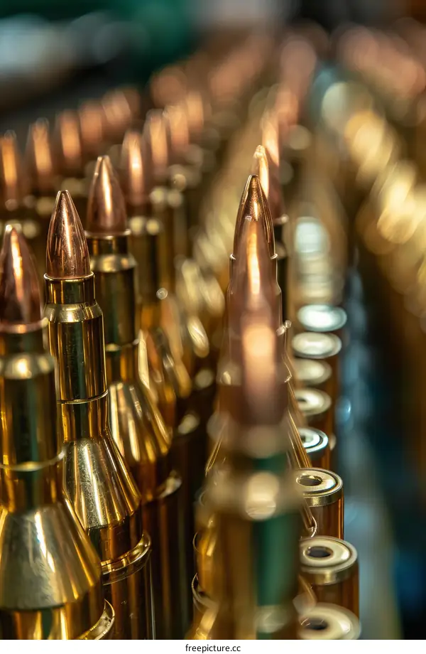 A close-up image of a variety of bullets.
