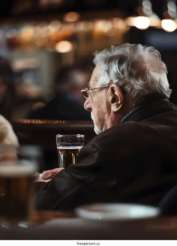 Elderly Man in a Pub