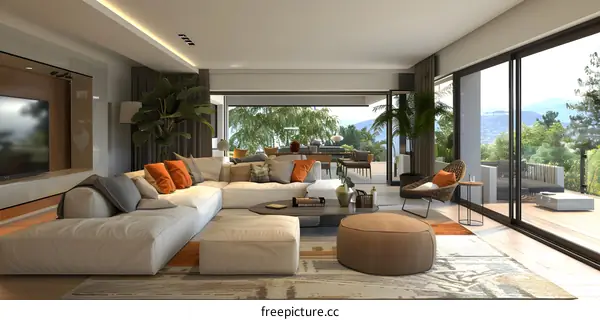 Modern minimalist living room