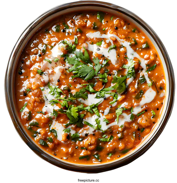 [Transparent Background PNG]Bowl of Hearty Lentil Soup