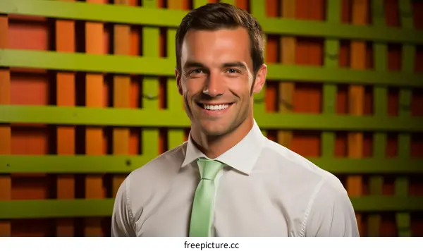 Portrait of a young professional man smiling