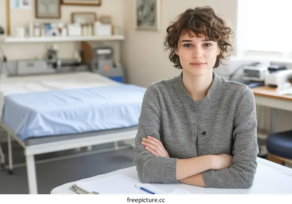 Young Woman in a Medical Setting