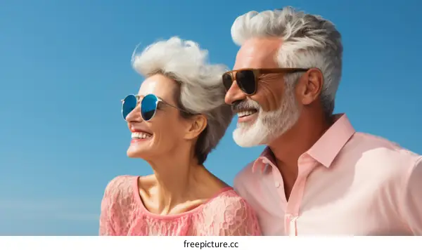 Happy retired couple enjoying life together