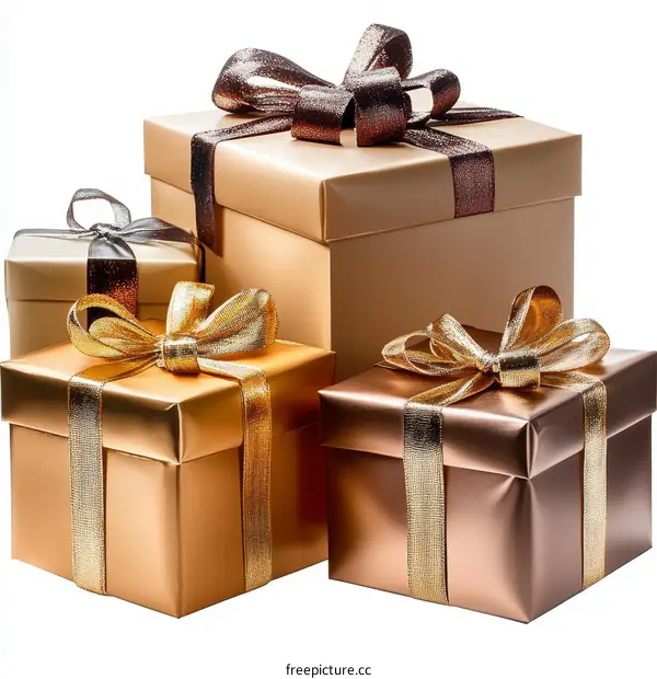 Gift Boxes with Ribbons and Bows