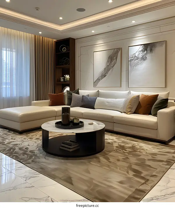 Modern minimalist style living room