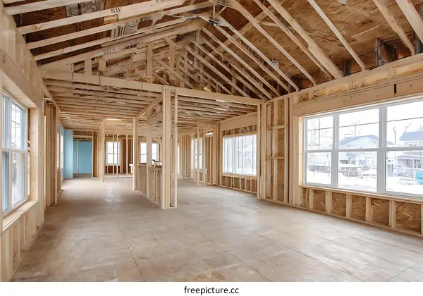 Under Construction Interior of a New Home