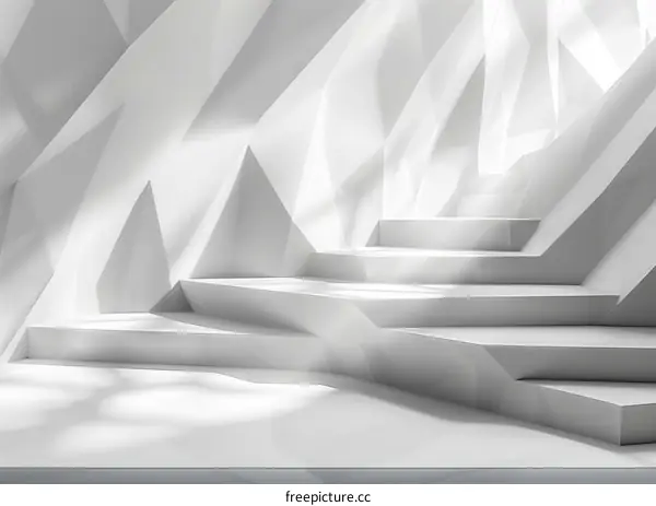 Whimsical Abstract Background with Stairway