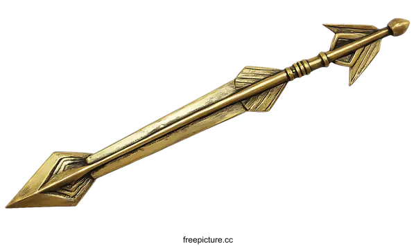 [Transparent Background PNG]Ancient Gold Decorative Dagger