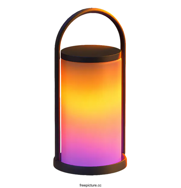 [Transparent Background PNG]Modern Outdoor LED Lamp with Flame Effect