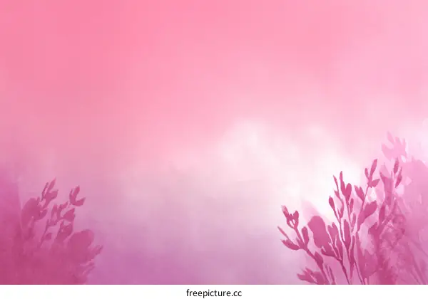 Abstract Pink Watercolor Floral Background