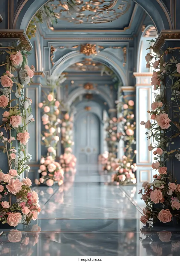 A beautiful indoor corridor