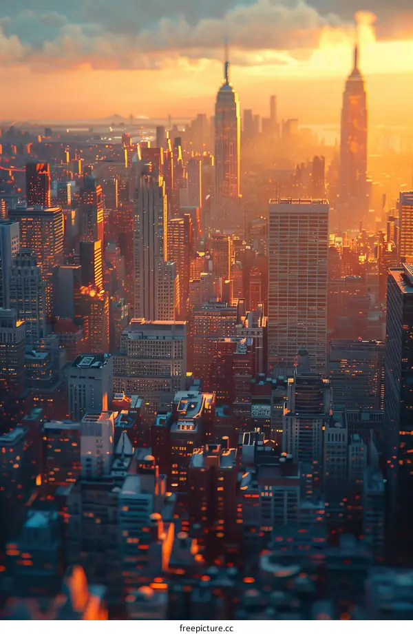 New York City Skyline at Sunset