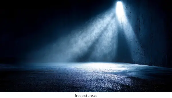 Empty Dark Studio with Spotlight