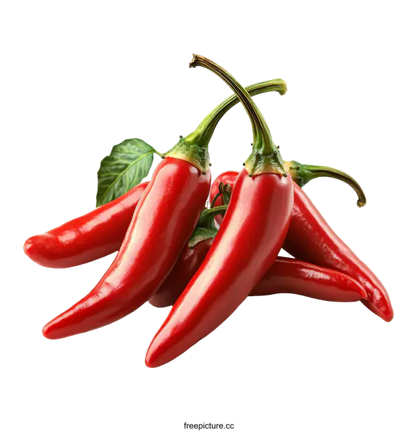 [Transparent Background PNG]Close-up Pile of Red Chili Peppers